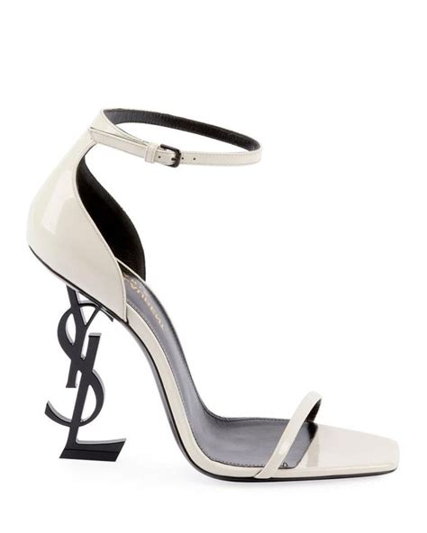 white heels ysl|YSL heels black and silver.